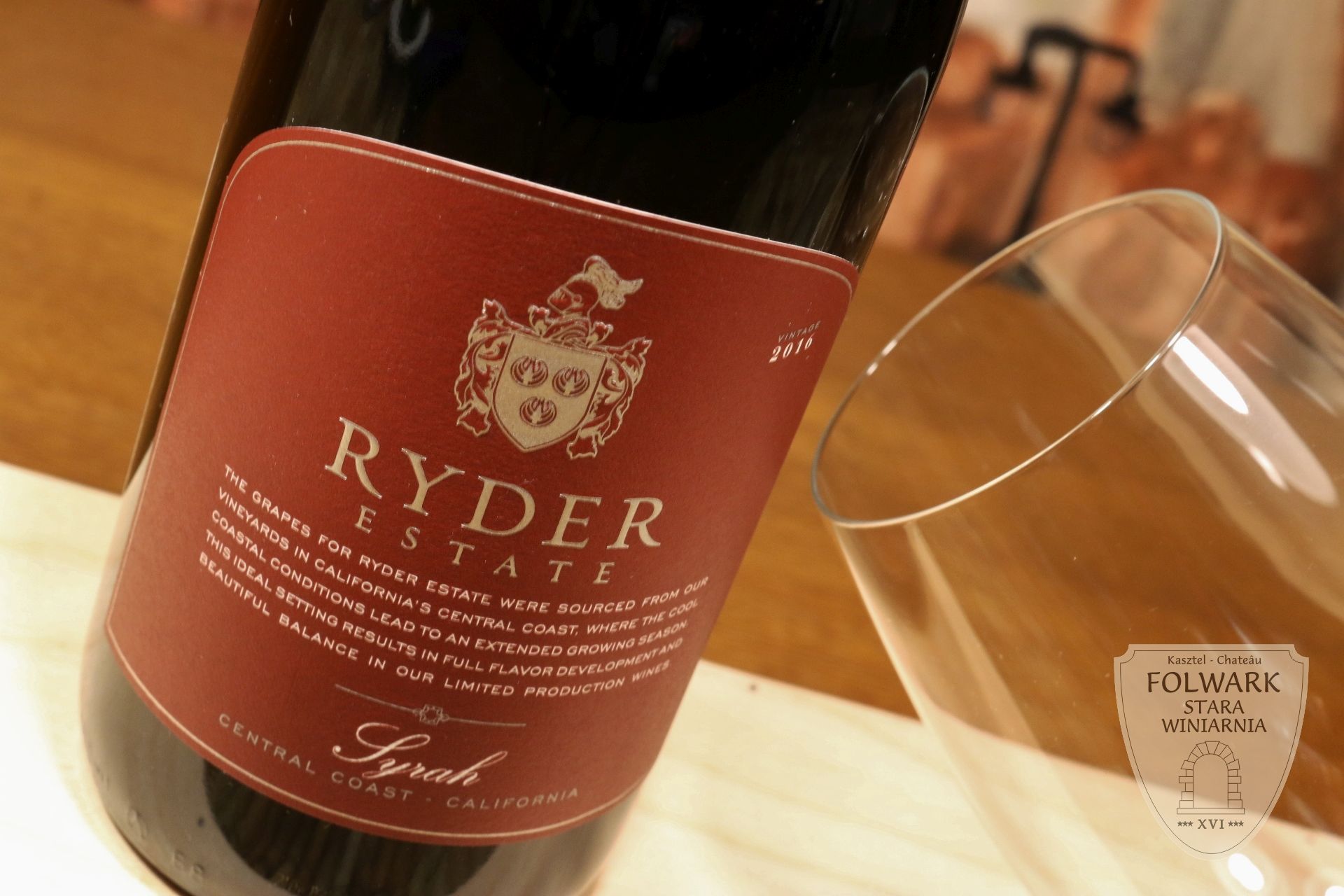 Ryder Estate Syrah Folwark Stara Winiarnia Mszana Dolna